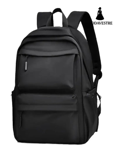 Multi Pocketed Adjustable Strap Backpack Bag Black / One Size