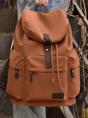 Multi Pockets Adjustable Strap Canvas Backpack Bag