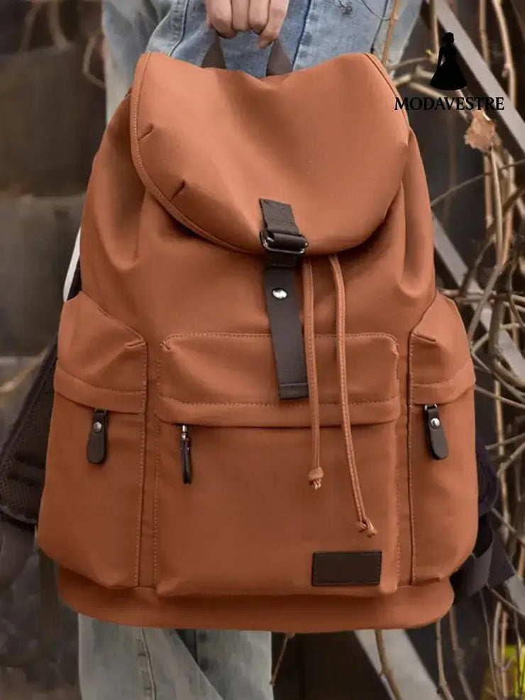 Multi Pockets Adjustable Strap Canvas Backpack Bag