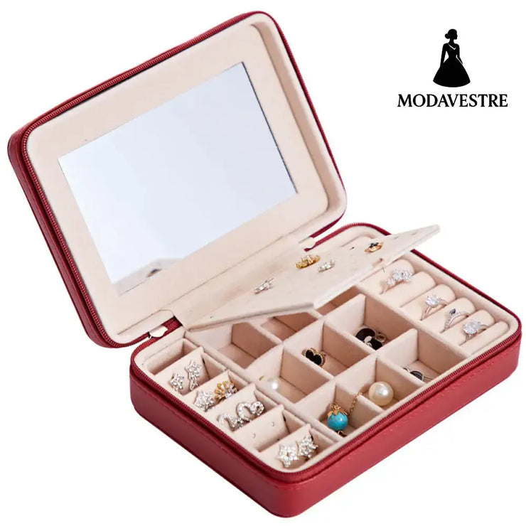 Multifunctional Jewelry Storage Box For Earrings Earrings Rings Red / A