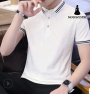 New Autumn Clothing Men Long Sleeved T-shirt White / 3XL