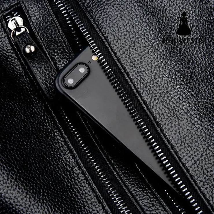 new backpack women s casual fashion handbag bag bag all-match tide Backpack Black