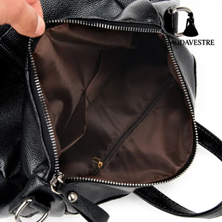 new backpack women s casual fashion handbag bag bag all-match tide Backpack Black