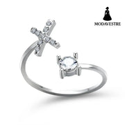 New Design Adjustable 26 Initial Letter Ring Fashion Jewelry For Women Simple Elegant Jewelry Silver / X