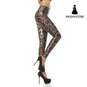 New Design Fashion 3D Digital Snakeskin Legins Slim Leggins Printed Women Leggings Women Pants - MODAVESTRE