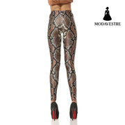 New Design Fashion 3D Digital Snakeskin Legins Slim Leggins Printed Women Leggings Women Pants - MODAVESTRE