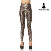 New Design Fashion 3D Digital Snakeskin Legins Slim Leggins Printed Women Leggings Women Pants - MODAVESTRE