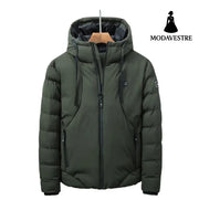 New Men Women Cotton Coat USB Smart Electric Heated Jackets Winter Thicken Down Hooded Outdoor Hiking Ski Clothing 7XL