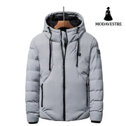 New Men Women Cotton Coat USB Smart Electric Heated Jackets Winter Thicken Down Hooded Outdoor Hiking Ski Clothing 7XL