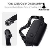 New multifunctional waist bag men’s fashionable crossbody bag simple and lightweight waterproof chest bag