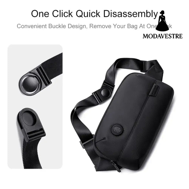 New multifunctional waist bag men’s fashionable crossbody bag simple and lightweight waterproof chest bag