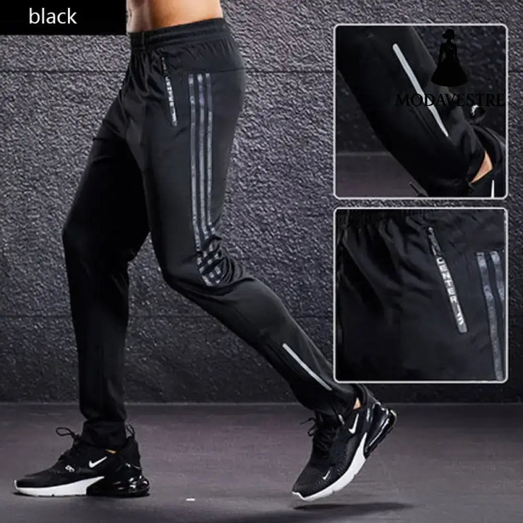New Sport Pants Men Running Pants With Zipper Pockets Training and Joggings Men Pants Soccer Pants Fitness Pants For