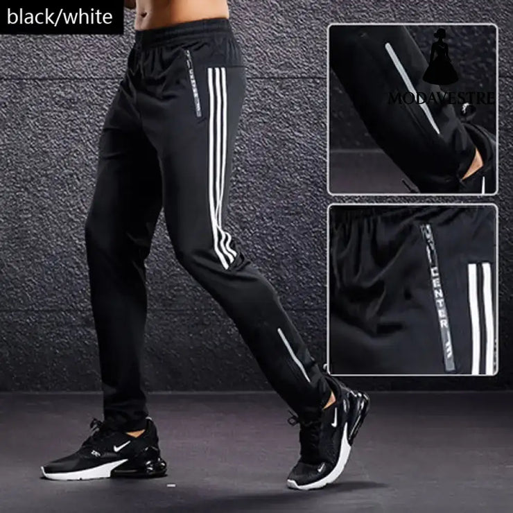 New Sport Pants Men Running Pants With Zipper Pockets Training and Joggings Men Pants Soccer Pants Fitness Pants For