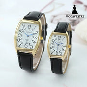 New Square Belt Watch Men Men’s Black With Gold