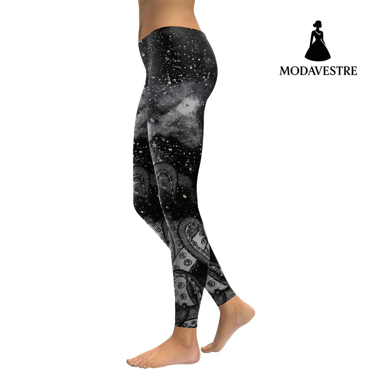 New Style Leggings Women Galaxy Space Legging Fitness Digital Print Slim Elastic Workout Plus Size Pants Legins - MODAVESTRE