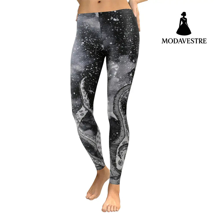 New Style Leggings Women Galaxy Space Legging Fitness Digital Print Slim Elastic Workout Plus Size Pants Legins - MODAVESTRE