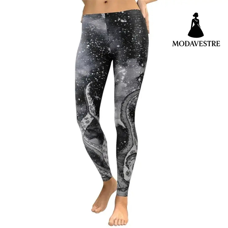 New Style Leggings Women Galaxy Space Legging Fitness Digital Print Slim Elastic Workout Plus Size Pants Legins - MODAVESTRE