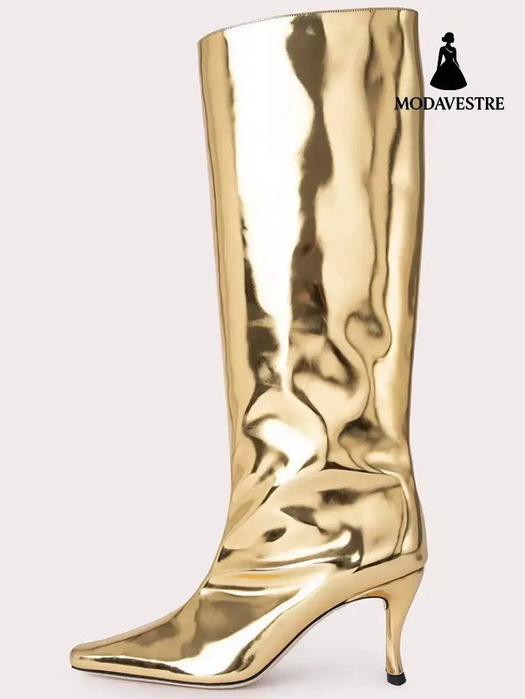 New Style Square Head Cowboy Boot Women