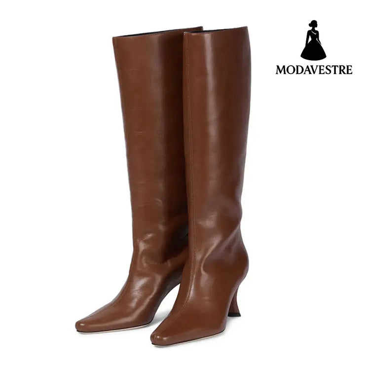 New Style Square Head Cowboy Boot Women