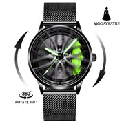 New Top Brand Luxury Mens Watches Stainless Steel Car Wheel Hub Quartz Watch For Men Military Sport Watch Relogio