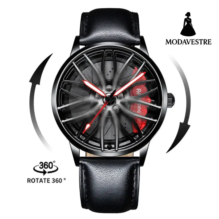 New Top Brand Luxury Mens Watches Stainless Steel Car Wheel Hub Quartz Watch For Men Military Sport Watch Relogio