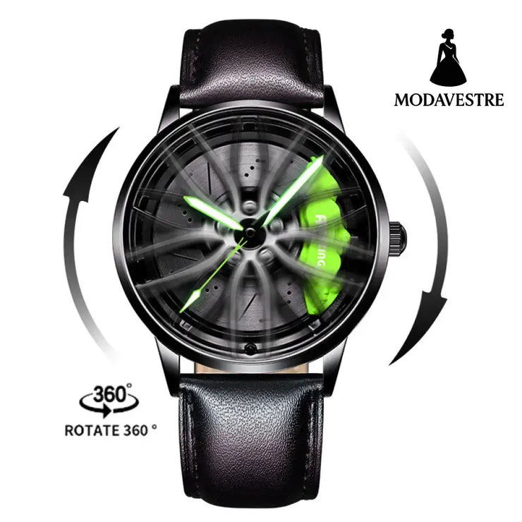 New Top Brand Luxury Mens Watches Stainless Steel Car Wheel Hub Quartz Watch For Men Military Sport Watch Relogio