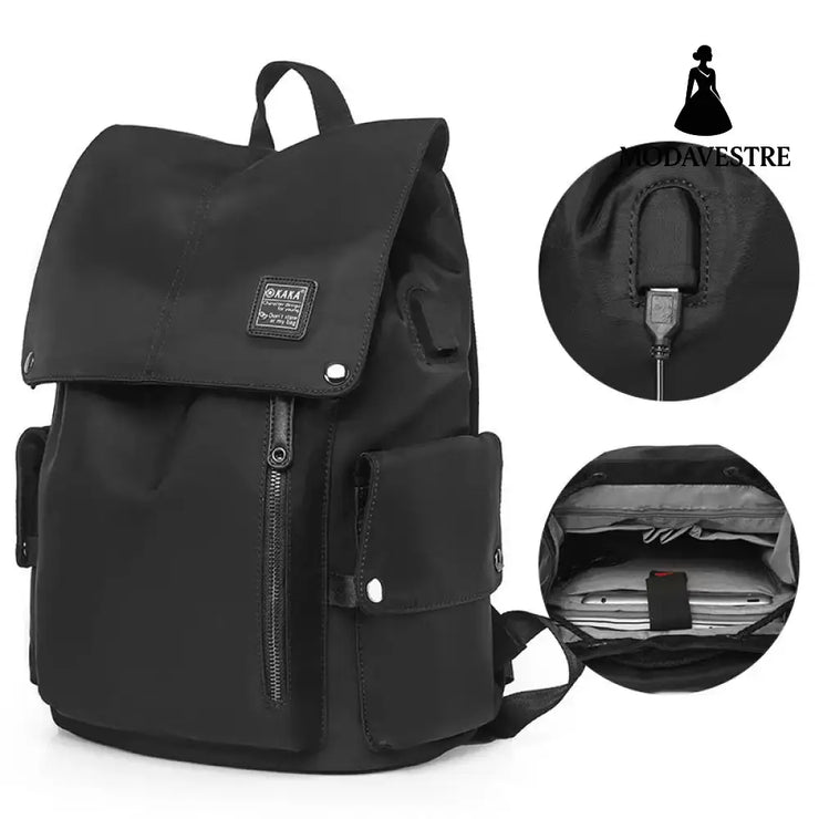 New Trendy Bag Multi-Functional Travel Oxford Backpack Multi-Compartment Storage Backpack Men’s Backpack 2209 Black