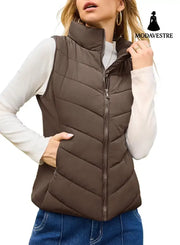 New Women’s Cotton Clothes Vest Brown / L