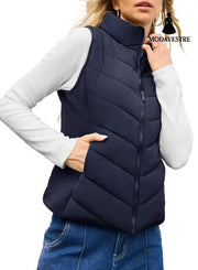 New Women’s Cotton Clothes Vest Navy Blue / L