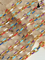 Niche Dripping Oil Titanium Steel Necklace Versatile Personalized Jewelry for Women Gold / One Size