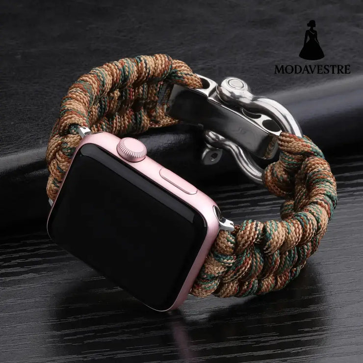 Nylon Sports Braided Steel Buckle Watch Amouflage brown / 38to40mm Accessory