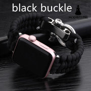 Nylon Sports Braided Steel Buckle Watch Black black buckle / 38to40mm Accessory