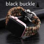 Nylon Sports Braided Steel Buckle Watch Camouflage brown black buckle / 38to40mm Accessory