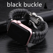 Nylon Sports Braided Steel Buckle Watch Grey black buckle / 38to40mm Accessory