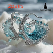 Ocean Theme Adjustable HAILANG Necklace Earrings silve 2pairs