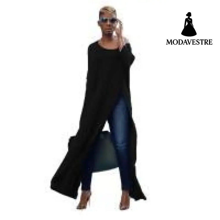 One Shoulder Casual Fall Dresses Black / 3XL