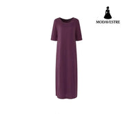 One Shoulder Casual Fall Dresses Purple / 3XL