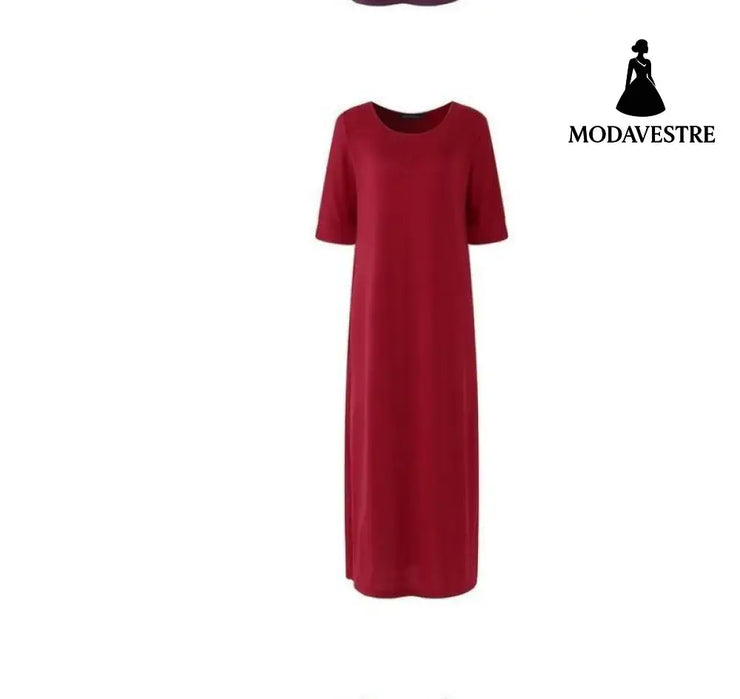 One Shoulder Casual Fall Dresses Red / 3XL