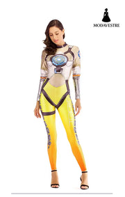 OW Hero Tracer Costume Cosplay Anime Bodysuit Halloween Costumes For Women Plus Size Jumpsuit - MODAVESTRE