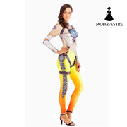 OW Hero Tracer Costume Cosplay Anime Bodysuit Halloween Costumes For Women Plus Size Jumpsuit - MODAVESTRE