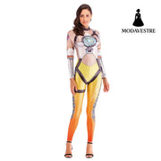 OW Hero Tracer Costume Cosplay Anime Bodysuit Halloween Costumes For Women Plus Size Jumpsuit - MODAVESTRE