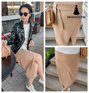 Padded skirt long skirt