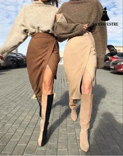 Padded skirt long skirt