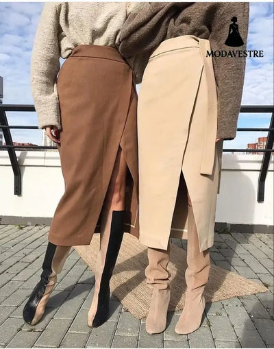 Padded skirt long skirt