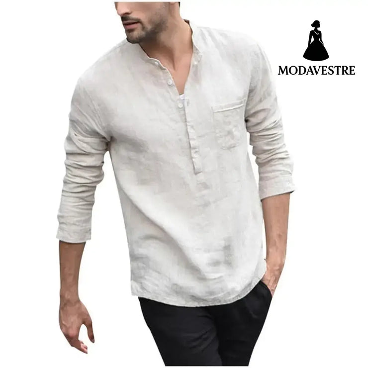 Plaid Collar Tops Turn Down Men Shirts Clothing White / 2XL