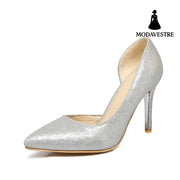 Pointed high heels Grey / 32