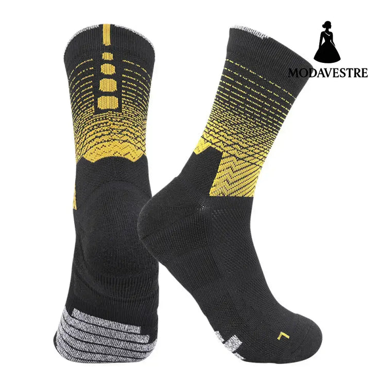 Professional Cycling Socks Running Sports Men Socks Black / Adult Style