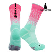 Professional Cycling Socks Running Sports Men Socks Lake Water Green Color / Adult Style