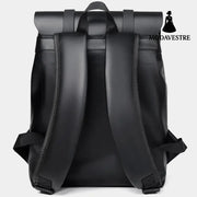 PU Leather Adjustable Strap Backpack Bag Black / One Size