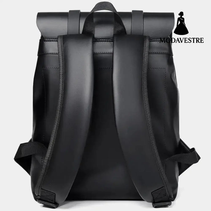 PU Leather Adjustable Strap Backpack Bag Black / One Size